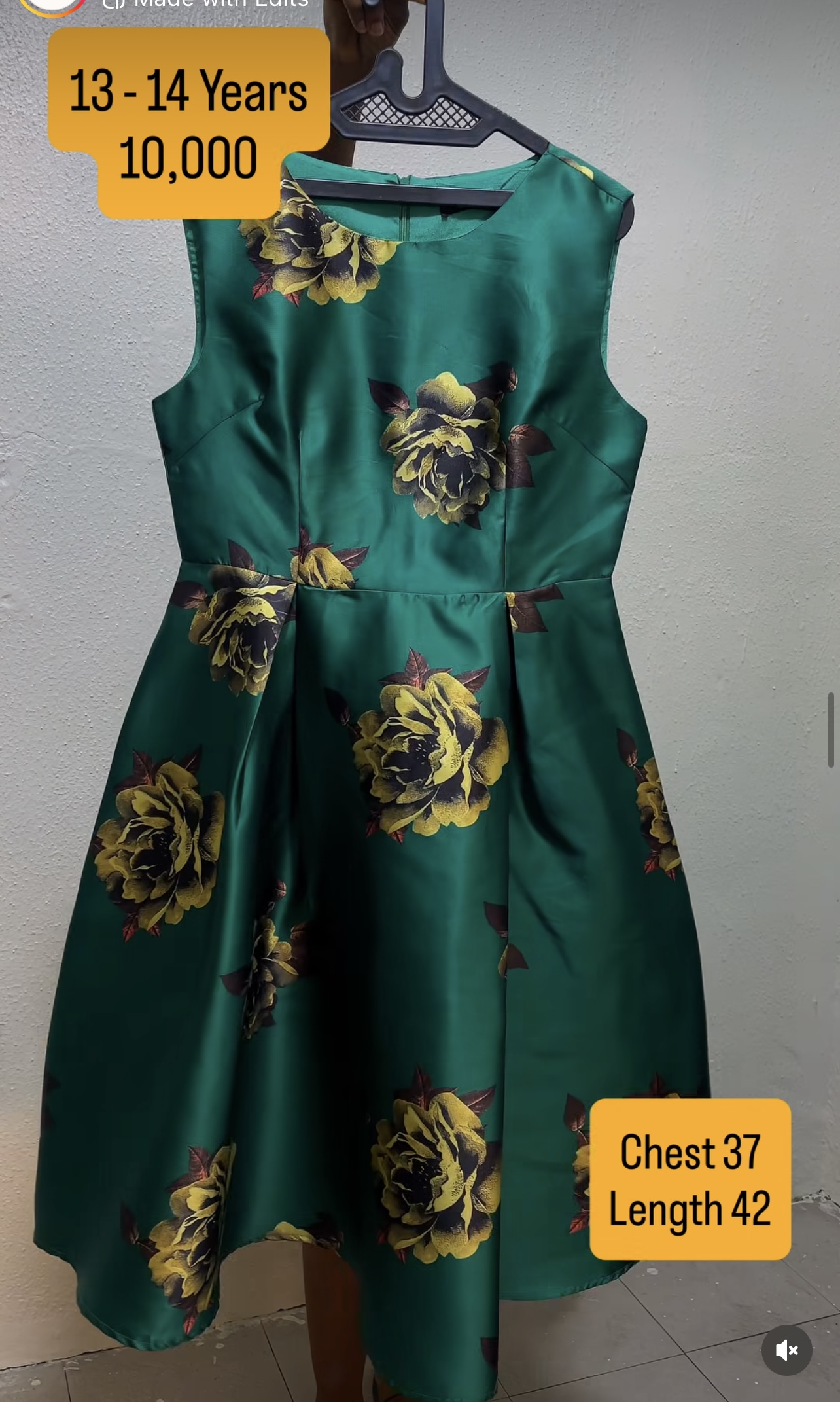 Green Floral Print Dress
